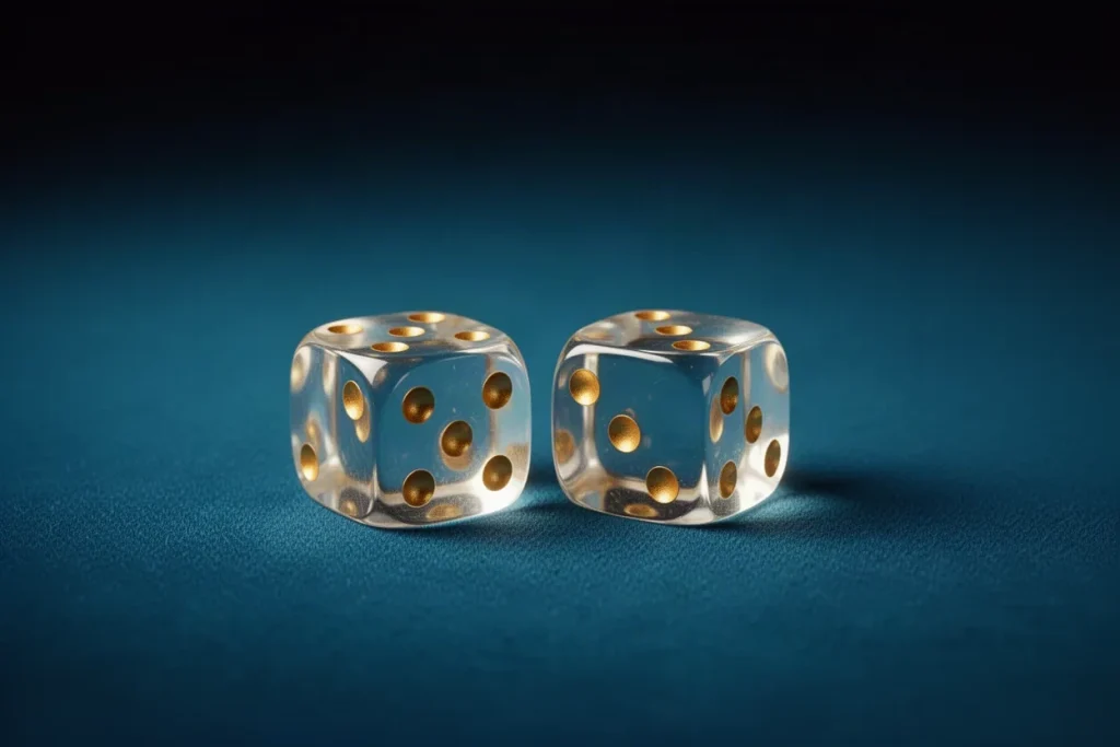 Ảnh minh hoạ hai viên xúc xắc cho mục luật chơi casino SHBET