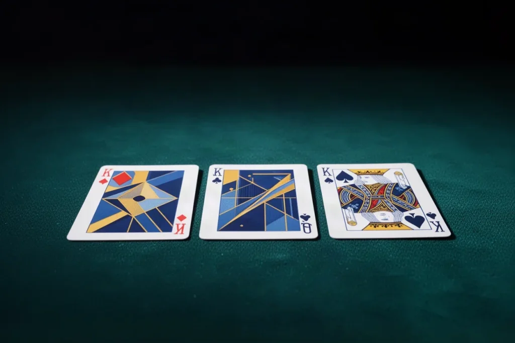 Ảnh minh hoạ bốn quân bài ngửa cho mục luật chơi game bài SHBET